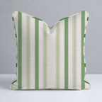 Bellagio Blush Mint Stripes Throw Pillow - Lemon Park