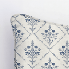 Benjamin Cream Floral Throw Pillow