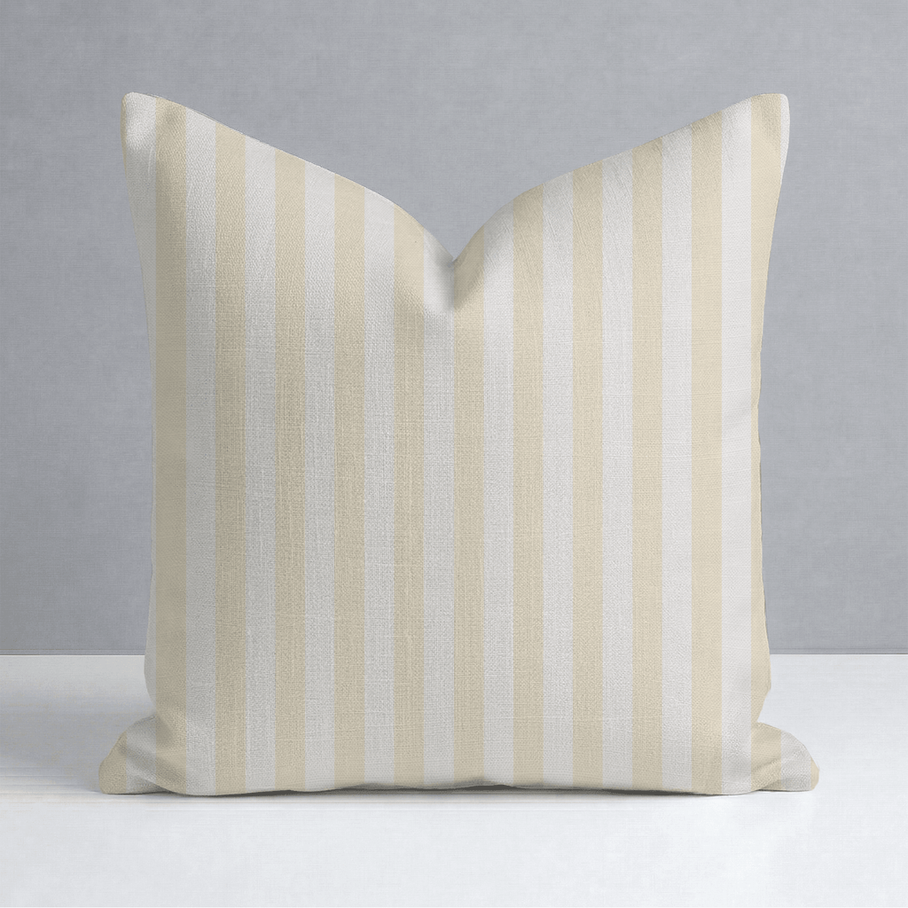Juliet's Garden Easter Yellow Stripe Throw Pillow - Lemon Park