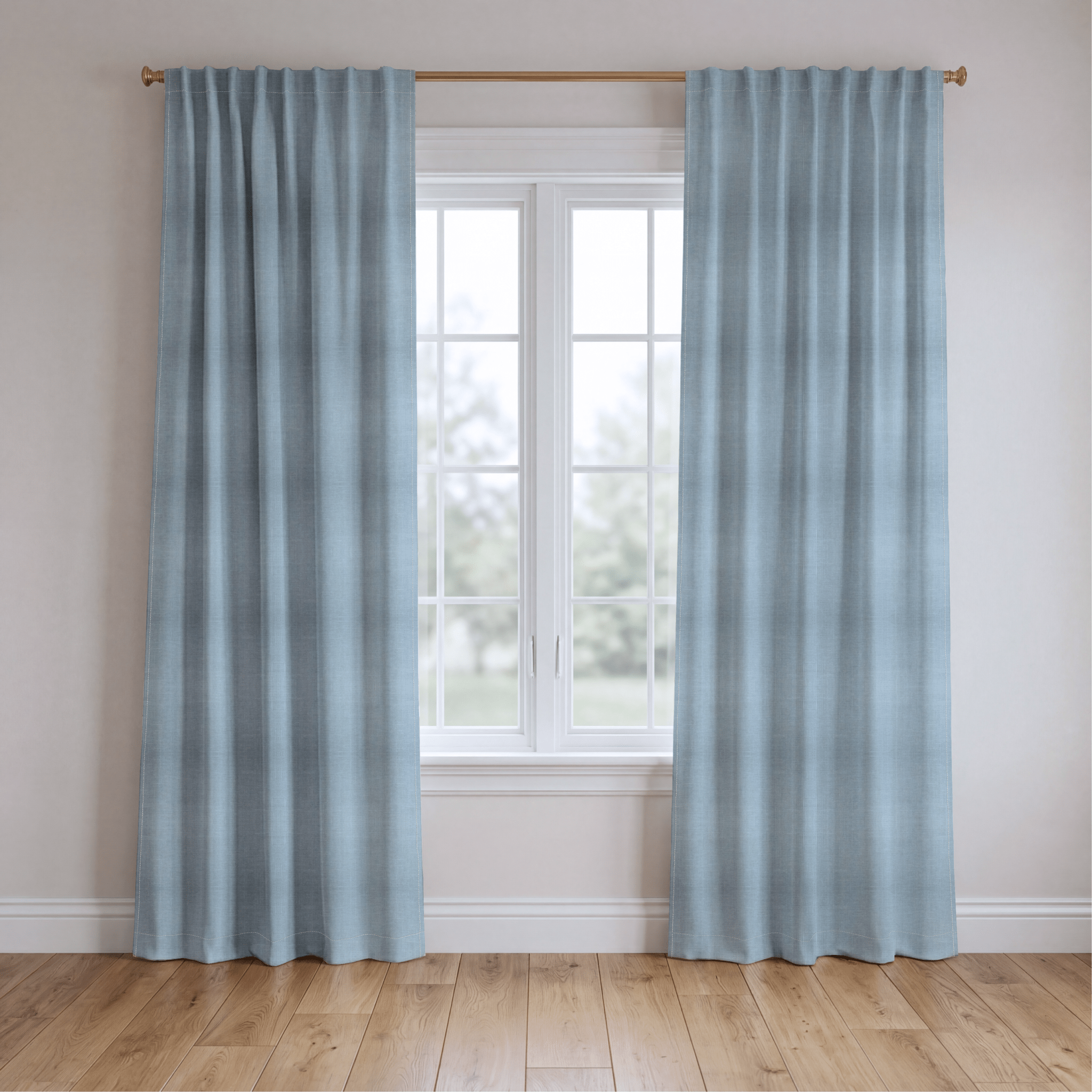Juliet's Garden Robin Blue - Drapery