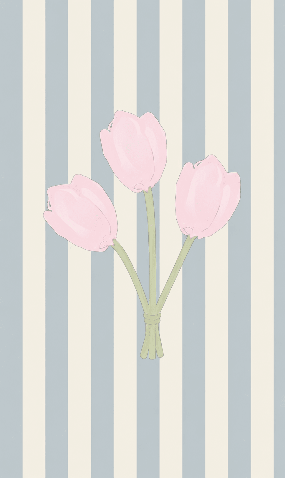 Juliet's Garden Tulip Stripe Study - Tapestry