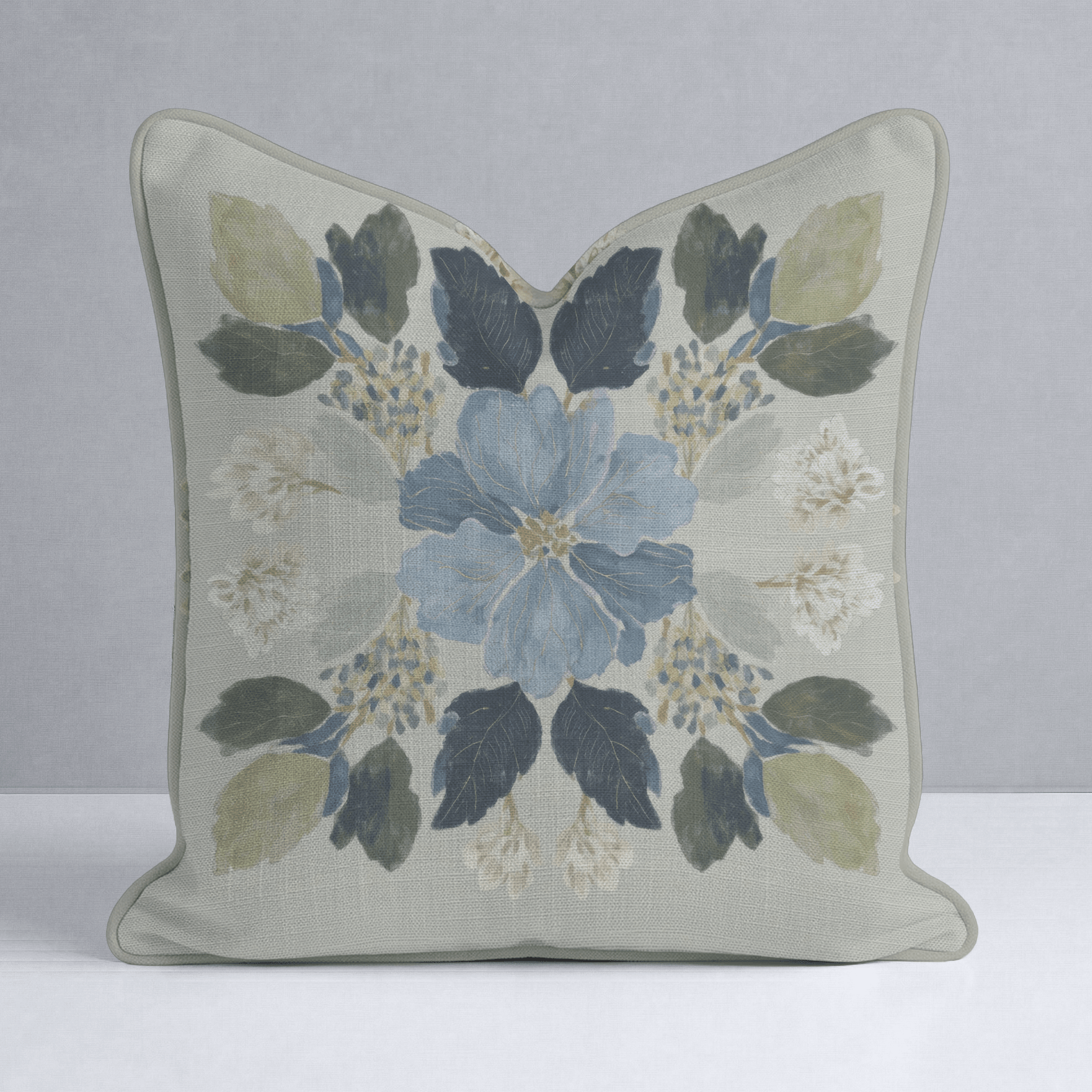 The Silk Garden Leaves Throw Pillow - Lemon Park