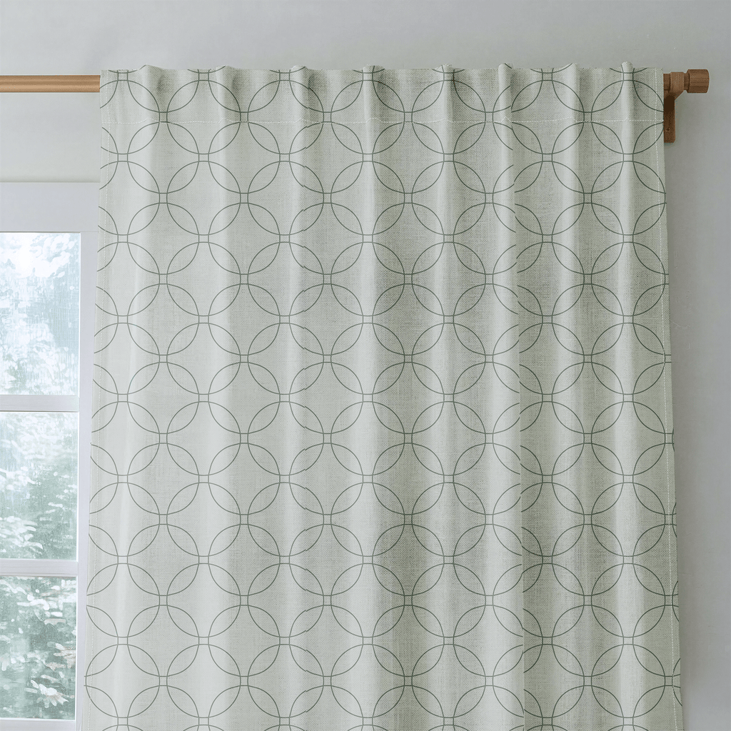 The Silk Garden Sage Diamond - Drapery