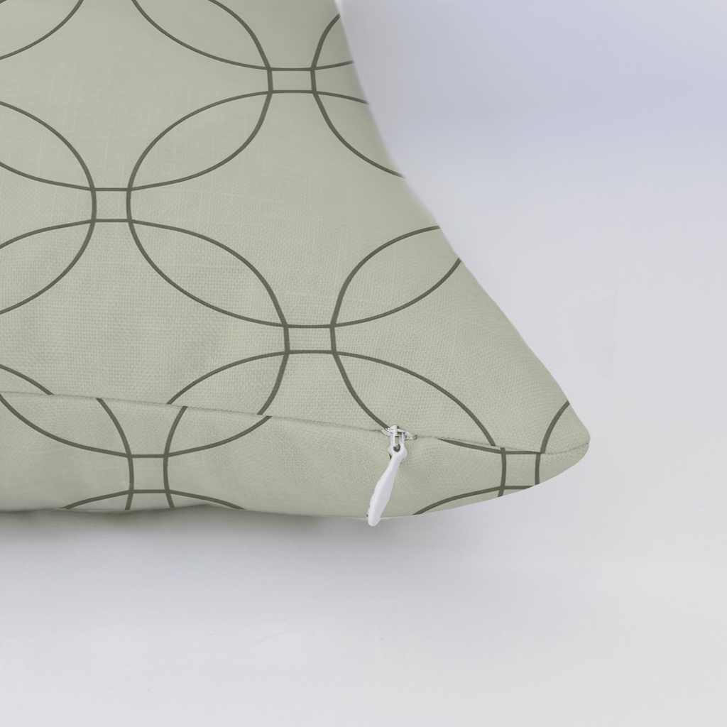 The Silk Garden Sage Diamond Throw Pillow