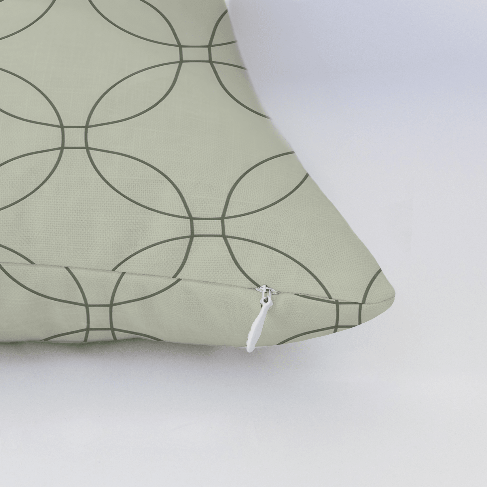 The Silk Garden Sage Diamond Throw Pillow