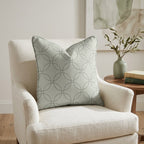 The Silk Garden Sage Diamond Throw Pillow